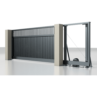 Въездные ворота цвета «Серый антрацит»